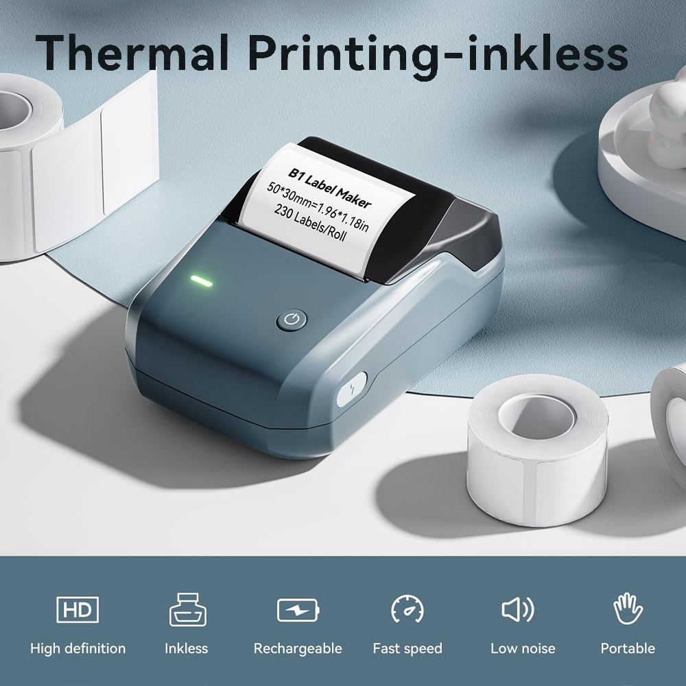 NIIMBOT B1 2인치 휴대용 무선 열전사 프린터, - Commercial Book Printing Machines 리뷰 및 가격