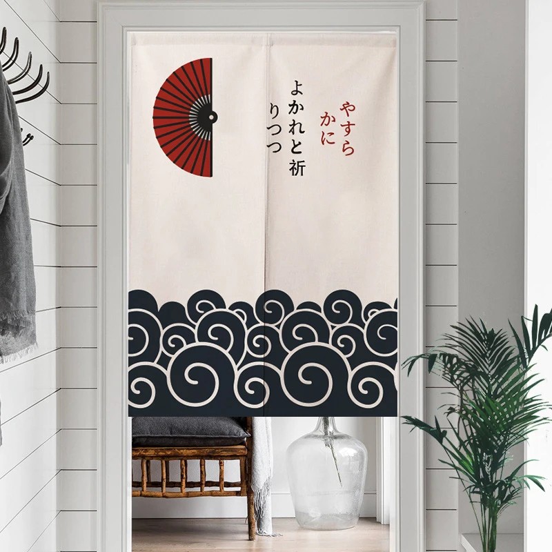 VIKAMA 일본식 접이식 부채 노렌 도어 커튼 로드  - Commercial Window Printing 리뷰 및 가격