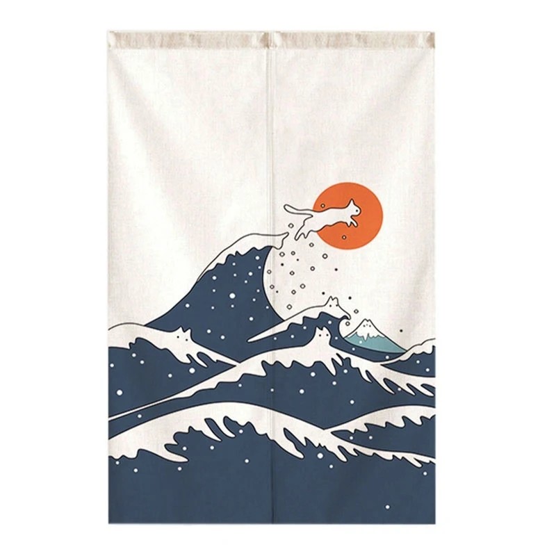 VIKAMA 일본식 접이식 부채 노렌 도어 커튼 로드  - Commercial Window Printing 리뷰 및 가격